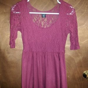 Lace Maroon Shirt